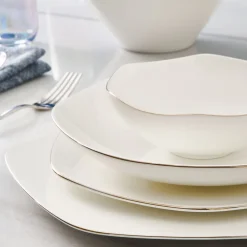 Karaca Fine Pearl Extra Hexagon, 61-teiliges 12-Personen-Geschirrset Gold Sale