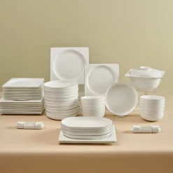 Karaca Fine Pearl Extra Nish 62-Teiliges 12-Personen Geschirrset Platin Platın Sale