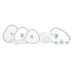 Karaca Fine Pearl Extra Simone für 12 Personen Geschirrset 62 Teile Grün01 Online