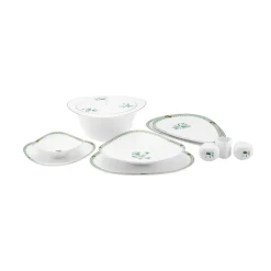 Karaca Fine Pearl Extra Simone für 12 Personen Geschirrset 62 Teile Grün01 Online