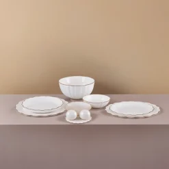 Karaca Fine Pearl Extra Shell 58 Stück 12 Sitzer Dinner Set Gold New