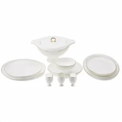 Karaca Fine Pearl Extra Wilderness 62-Teiliges 12-Personen Geschirrset Gold Discount