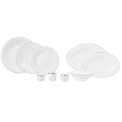 Karaca Fine Pearl Fame 58-teiliges Premium Tafelservice-Set für 12 Personen Platın