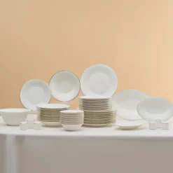 Karaca Fine Pearl Fame 58-teiliges Tafelservice für 12 Personen, Gold Best