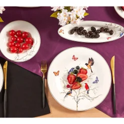Karaca Fine Pearl Grace Black 26-teiliges Frühstücksset und Servierschalen Schwarz01