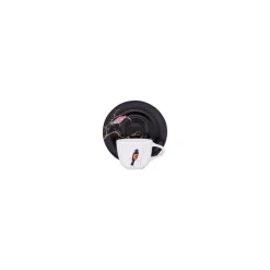 Karaca Fine Pearl Grace Black 26-teiliges Frühstücksset und Servierschalen Schwarz01