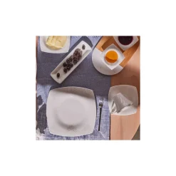 Karaca Fine Pearl Helen 26-Teiliges 6-Personen Frühstücksset Quadrat Weıß01 Hot