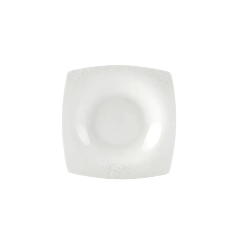 Karaca Fine Pearl Helen 26-Teiliges 6-Personen Frühstücksset Quadrat Weıß01 Hot