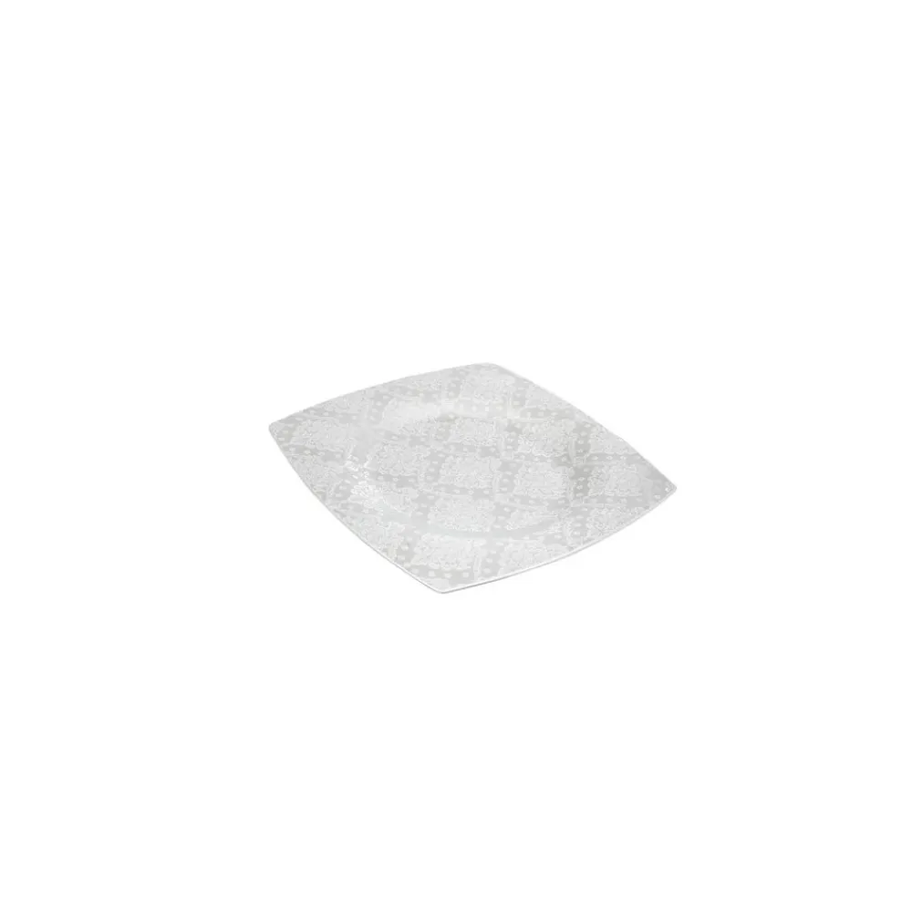 Karaca Fine Pearl Melita für 6 Personen Quadrat Frühstücksset und Servierschalen, 26 Teilig Weıß01 New