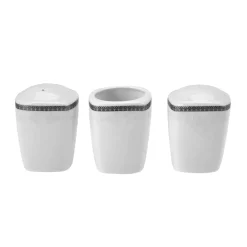 Karaca Fine Pearl Neklus 62-teiliges Tafelservice für 12 Personen Eckig Gold Hot