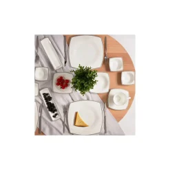 Karaca Fine Pearl Neklus 26 Pieces Pearl Breakfast and Serveware Set Square Gold Discount