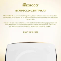 Karaca Fine Pearl New Agate 58-Teiliges 12-Personen Geschirrset Gold Hot