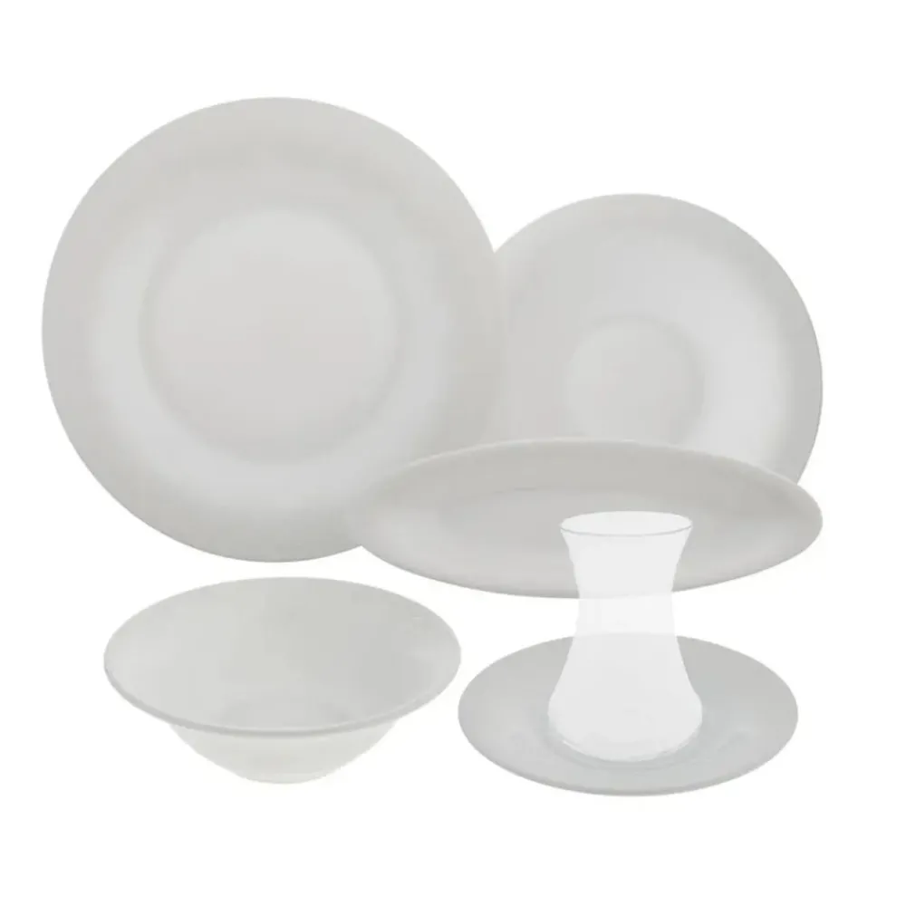 Karaca Fine Pearl New Eternal 26-teiliges Frühstücksset und Servierschalen für 6 Personen Weıß01 Outlet