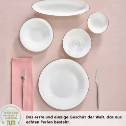 Karaca Fine Pearl New Fame Frühstücksset für 6 Personen, 26-teilig – Platin Platın New