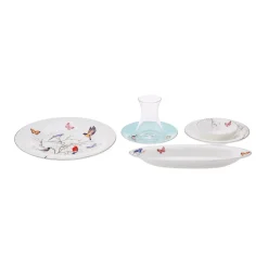 Karaca Fine Pearl New Grace Miny 26-Piece Frühstücksset und Servierschalen Round Mınze Best