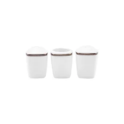 Karaca Fine Pearl Norma 62-teiliges quadratisches Tafelbesteck für 12 Personen Marıne02