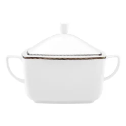 Karaca Fine Pearl Norma 62-teiliges quadratisches Tafelbesteck für 12 Personen Marıne02