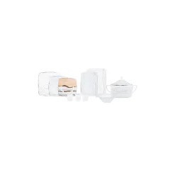 Karaca Fine Pearl Ocaso 12-Personen 62-Stück Black Pearl Geschirrset/Tafelservice Orange01 Discount