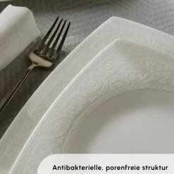 Karaca Fine Pearl Roma 58-Teiliges 12-Personen Geschirrset Weıß01 Discount