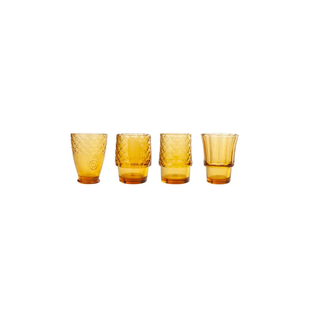 Karaca Fish Softdrinkglas 4-teilig , Amber Outlet