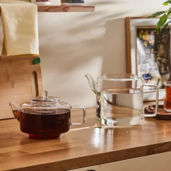 Karaca Flache Borosilikatglas-Teekanne Farblös Outlet