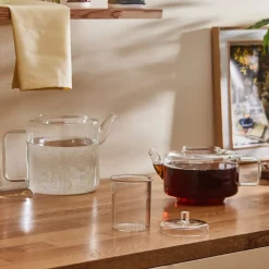 Karaca Flache Borosilikatglas-Teekanne Farblös Outlet