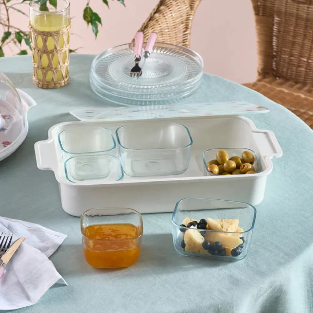 Karaca Fleur 8-teiliges Frühstücksset, Mehrfarbig Discount