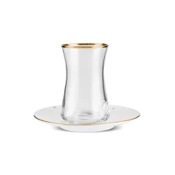 Karaca Fleur 12-Teiliges 6-Personen Tee-Set Gold New