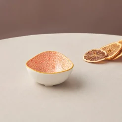 Karaca Floral Snack Schale, Orange, Dreieck, 10 cm Orange01 Discount