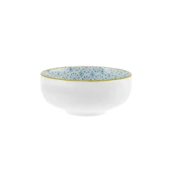 Karaca Floral Snack Schale, Blau, Rund, 10 cm Blau01 New