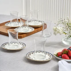 Karaca Florus 12-teiliges Teeservice für 6 Personen Multıcolor