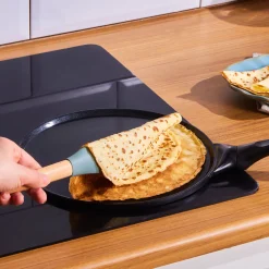Karaca Fluffy Antihaft-Induktionspfanne mit Keramikbeschichtung für Crêpes und Pfannkuchen, 26 cm, schwarz Outlet