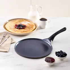 Karaca Fluffy Antihaft-Induktionspfanne mit Keramikbeschichtung für Crêpes und Pfannkuchen, 26 cm, schwarz Outlet