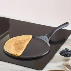 Karaca Fluffy Antihaft-Induktionspfanne mit Keramikbeschichtung für Crêpes und Pfannkuchen, 26 cm, schwarz Outlet