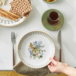 Karaca Foliage 25 Teile für 6 Personen Porzellan Frühstück/Service Set Multıfarben New