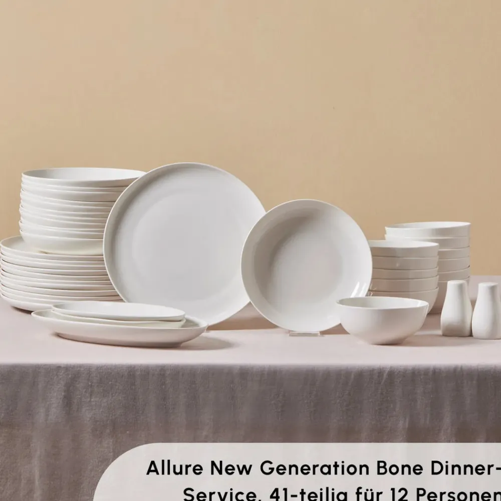 Karaca Forever Bone Allure 41-Teiliges 12-Personen Geschirrset Weıß01 Online