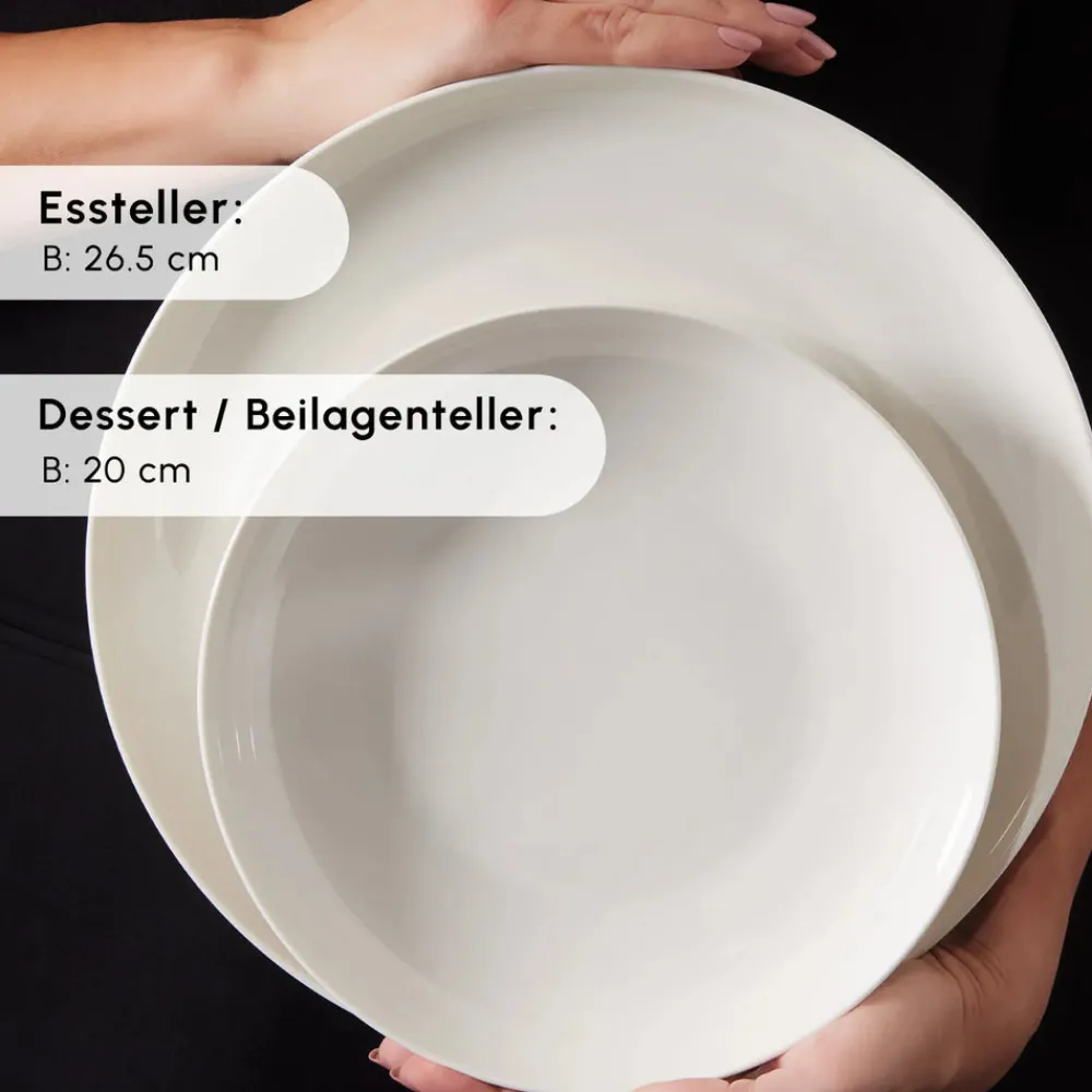 Karaca Forever Bone Allure 41-Teiliges 12-Personen Geschirrset Weıß01 Online