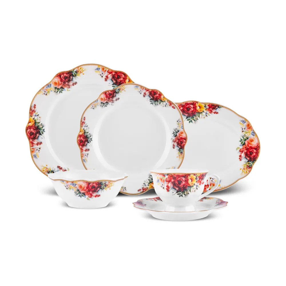 Karaca Forever Bone Amarose 26-teiliges Frühstücksset Discount