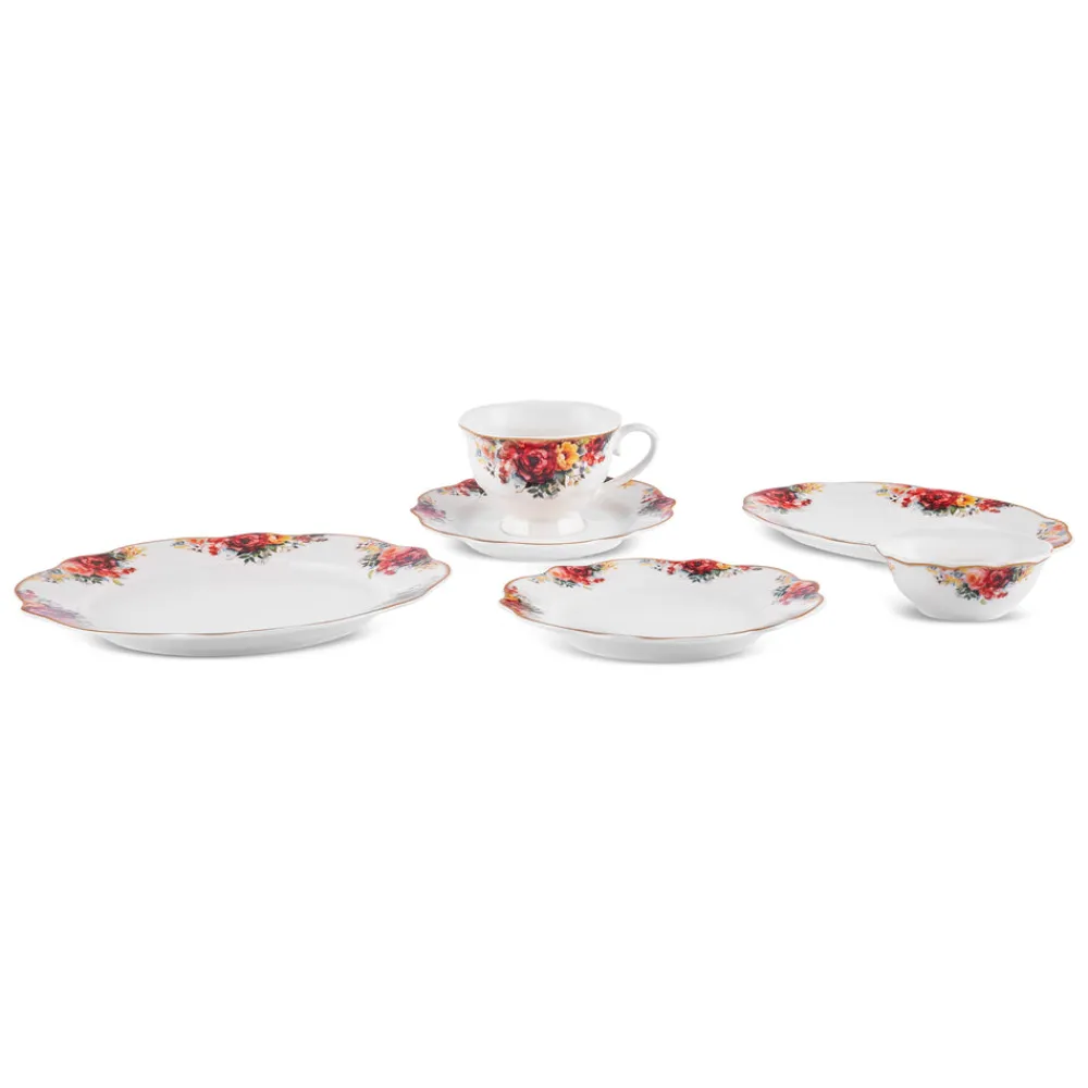 Karaca Forever Bone Amarose 26-teiliges Frühstücksset Discount