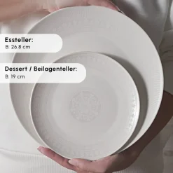 Karaca Forever Bone Arte 53-Teiliges 12-Personen Geschirrset Weıß01 Outlet
