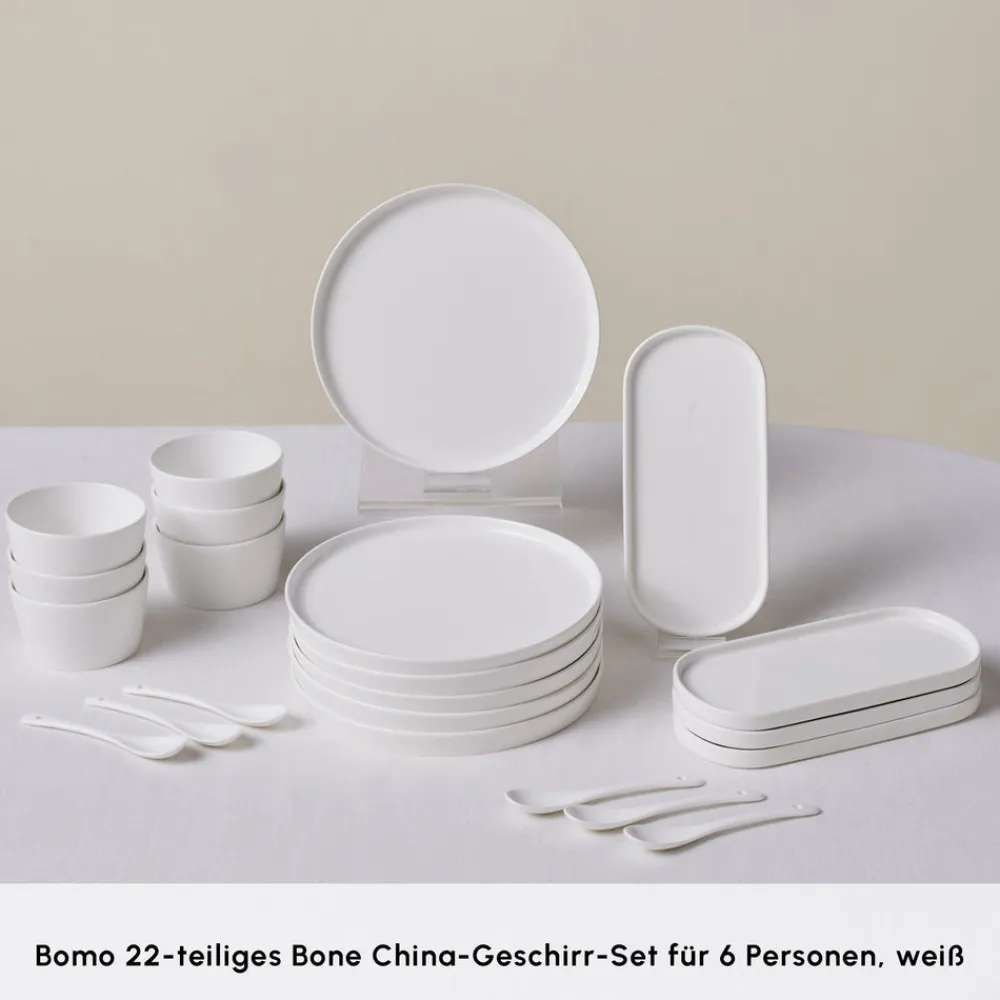 Karaca Forever Bone Bomo 22-Teiliges 6-Personen Frühstücksset Beyaz Online
