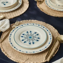 Karaca Forever Bone China Iznik 24-teiliges Tafelservice für 6 Personen, Mehrfarbig Clearance