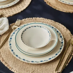 Karaca Forever Bone China Iznik 24-teiliges Tafelservice für 6 Personen, Mehrfarbig Clearance