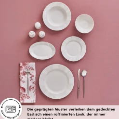 Karaca Forever Bone China New Olio 53-teiliges Tafelservice für 12 Personen, Weiß Beyaz New