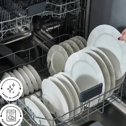 Karaca Forever Bone China New Olio 53-teiliges Tafelservice für 12 Personen, Weiß Beyaz New