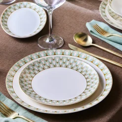 Karaca Forever Bone Emerald, 53-teiliges Tafelservice für 12 Personen Multıfarben Best