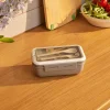 Karaca Fusca Lunchbox mit Gabel und Löffel Grau Hot