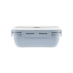 Karaca Fusca Lunchbox mit Gabel und Löffel Grau Hot
