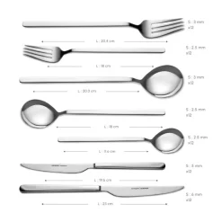 Karaca Gale Elegance 12-Personen 84-Teiliges Besteckset Platın Best