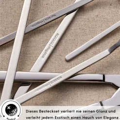 Karaca Gale Elegance 12-Personen 84-Teiliges Besteckset Platın Best